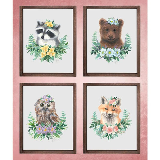 Woodland Littles 1 Farmhouse Decorative Sign 13 in. x 19 in. (Set of 4)