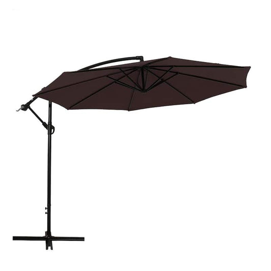 10 ft. Outdoor Dining Table Coffee Cantilever Umbrella for Garden, Deck, Backyard and Pool