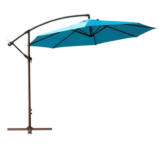 10 ft. Outdoor Cantilever Patio Umbrella in Lake Blue