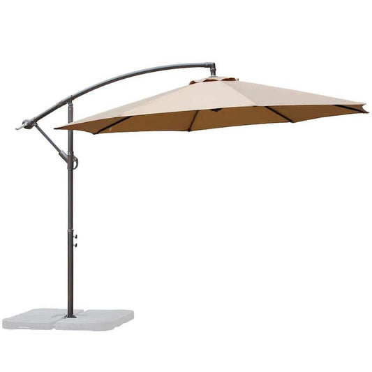 10 ft. Outdoor Cantilever Patio Umbrella in Khaki