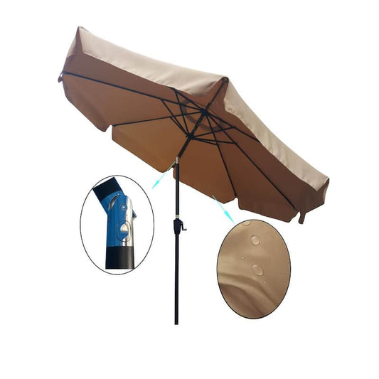 10 ft. Market Patio Umbrella in Brown