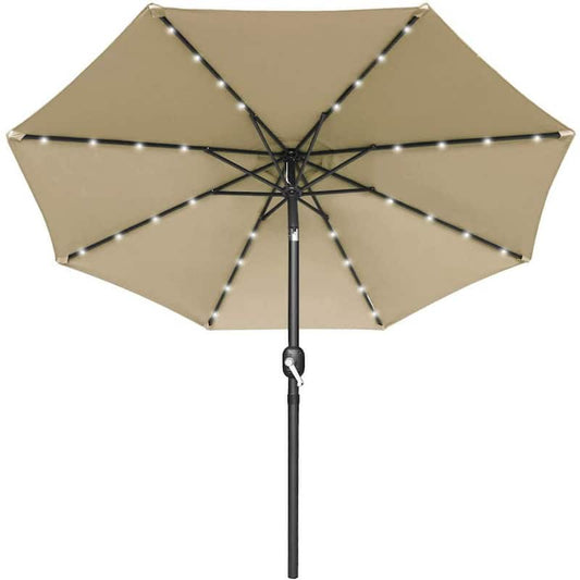 10 ft. Market Patio Umbrella in Khaki for Inground Pool Balcony Backyard
