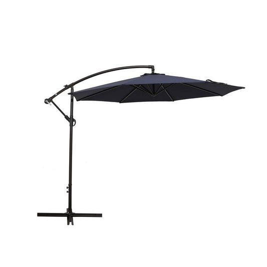 10 ft. Cantilever Outdoor Adjustable Offset Hanging Patio Umbrella in Gray